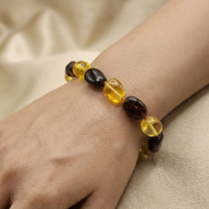 Siyah Sarı Detaylı Bileklik